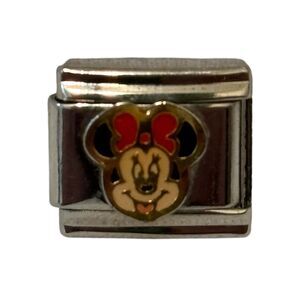 Disney Italian Charm Bracelet Minnie Mouse Charm Silver
